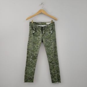 Rag & Bone Dash Slouchy Skinny Camo Destroyed Jeans Sz 24